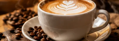 Bebida cremosa com café e leite